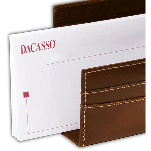 Dacasso Letter Holder Leather - Rustic Brown - 1 Each (A3208)