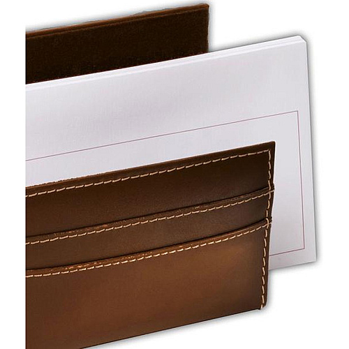 Dacasso Letter Holder Leather - Rustic Brown - 1 Each (A3208)