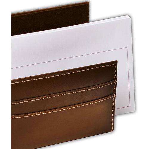 Dacasso Letter Holder Leather - Rustic Brown - 1 Each (A3208)