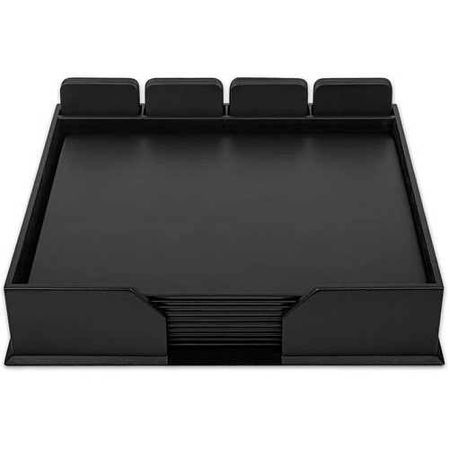 Dacasso Leather Conference Room Set Leather, Velveteen - Black - 1 Each (D1053)