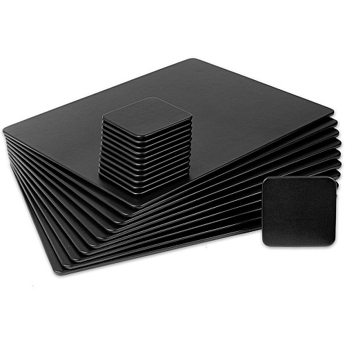Dacasso Leather Conference Room Set Leather, Velveteen - Black - 1 Each (D1053)