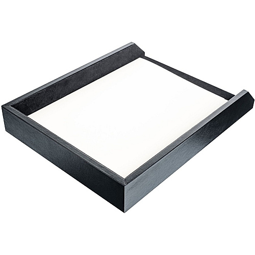 Dacasso Front Load Letter/Legal Tray 2.50" Height x 10.50" Width x 13.75" Length - Black - Leather - 1 Each (A1001)