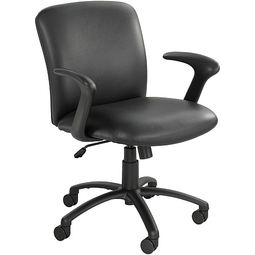 Safco Uber Big and Tall Mid-back Management Chair Black Seat Color - Vinyl Seat Material - Black Frame Color - 5-star Base - 1 Each (3491BV)