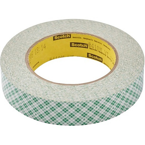 Scotch Double-Coated Paper Tape 36 yd Length x 1" Width x 6 mil Thickness - 3" Core - White - 5 mil - Rubber Backing - For Multipurpose, Bonding - 1 Roll (410M1)