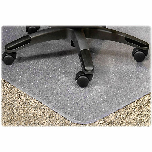 Lorell Standard Lip Chairmat 48" Length x 36" Width x 0.133" Thickness - Lip Size 10" Length x 19" Width - Vinyl - Clear - 1 Each (LLR25757)