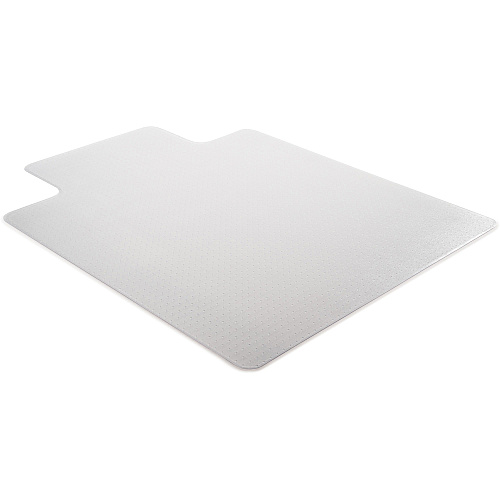 Lorell Medium-Pile Wide Lip Chairmat 60" Length x 46" Width x 0.133" Thickness - Lip Size 12" Length x 25" Width - Rectangular - Vinyl - Clear - 1 Each (LLR25755)
