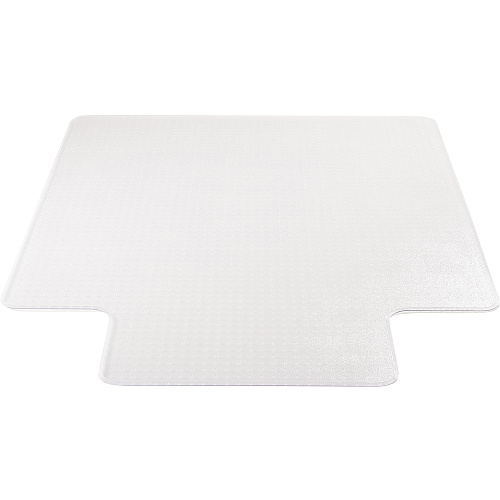 Lorell Medium-Pile Wide Lip Chairmat 60" Length x 46" Width x 0.133" Thickness - Lip Size 12" Length x 25" Width - Rectangular - Vinyl - Clear - 1 Each (LLR25755)