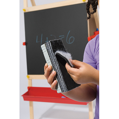 Creativity Street 12-N-1 Whiteboard Eraser 2.25" Width x 5.75" Length - Black, White - Plastic - 1 Each (2082)