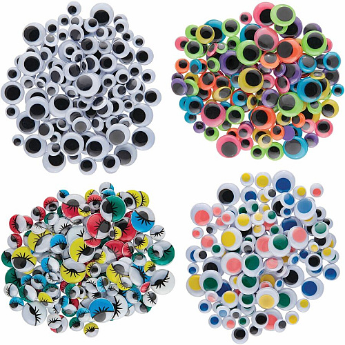Creativity Street Wiggle Eyes Assortment Craft - 500 Piece(s) - Assorted - 500 / Pack (3435)