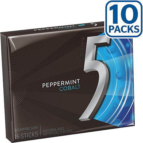 5 Gum Cobalt 5 Peppermint Sugar-free Gum Peppermint - Individually Wrapped - 10 / Box (21265)