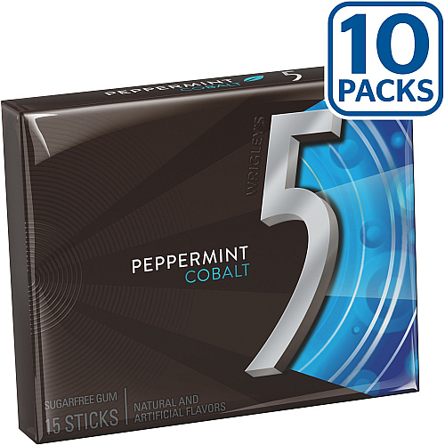 5 Gum Cobalt 5 Peppermint Sugar-free Gum Peppermint - Individually Wrapped - 10 / Box (21265)