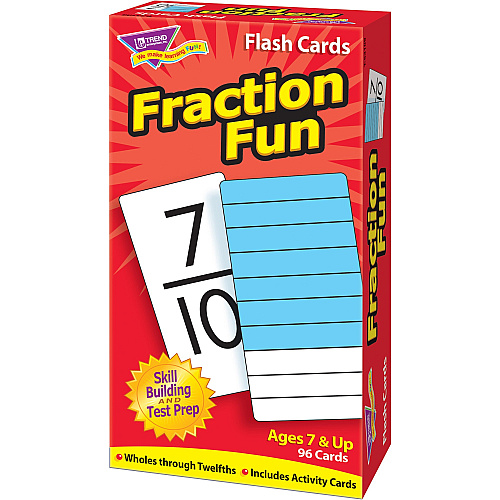 Trend Fraction Fun Flash Cards Learning - Educational - 96 / Box (53109)