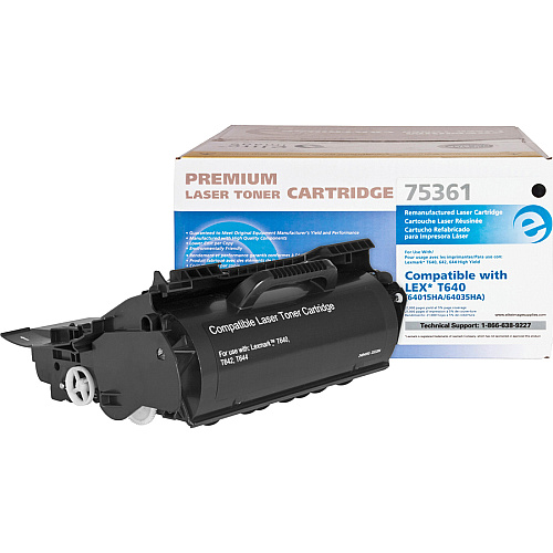 Elite Image Remanufactured High Yield Laser Toner Cartridge - Alternative for Lexmark 64015HA - Black - 1 Each 21000 Pages (75361)