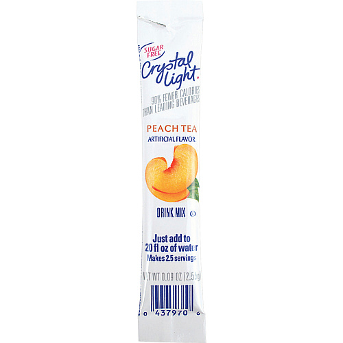 Crystal Light On-The-Go Mix Peach Sticks Powder - 0.09 oz - Peach Tea - 30 / Box (79730)
