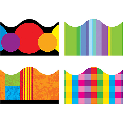 Trend Variety Colors Trimmer Packs 12 x Panel Shape - 0.10" Height x 1872" Length - 1 Set (92908)