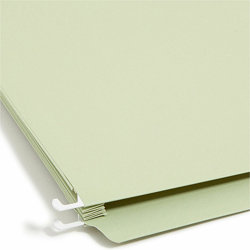 Smead FasTab 1/3 Tab Cut Legal Recycled Hanging Folder 8 1/2" x 14" - 3 1/2" Expansion - Top Tab Location - Assorted Tab Position - 11 pt. - 2 Plys - Moss - Reinforced Tab, Heavy Duty - 10% Recycled - 9 / Box (64322)