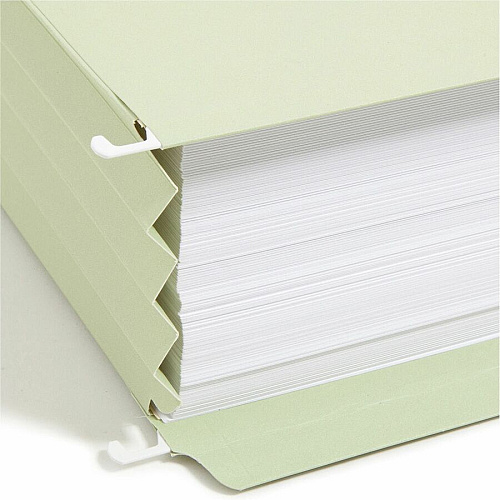Smead FasTab 1/3 Tab Cut Legal Recycled Hanging Folder 8 1/2" x 14" - 3 1/2" Expansion - Top Tab Location - Assorted Tab Position - 11 pt. - 2 Plys - Moss - Reinforced Tab, Heavy Duty - 10% Recycled - 9 / Box (64322)