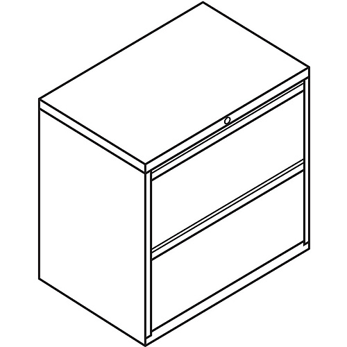 HON Brigade 800 H882 Lateral File 28.4" Height x 36" Width x 19.3" Depth - 2 - Finish: Putty (882LL)