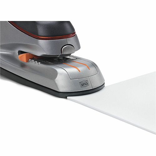 Swingline Optima 20 Electric Stapler Staples Upto 20 Sheet of 20lb Paper - Holds Upto 210 Staple - Full Strip - Staple Size: 0.25" - Front - 6 x AA - Silver, Black - Plastic - 1 Each (48208)