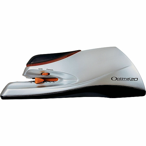 Swingline Optima 20 Electric Stapler Staples Upto 20 Sheet of 20lb Paper - Holds Upto 210 Staple - Full Strip - Staple Size: 0.25" - Front - 6 x AA - Silver, Black - Plastic - 1 Each (48208)