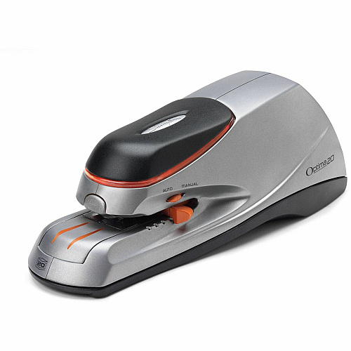 Swingline Optima 20 Electric Stapler Staples Upto 20 Sheet of 20lb Paper - Holds Upto 210 Staple - Full Strip - Staple Size: 0.25" - Front - 6 x AA - Silver, Black - Plastic - 1 Each (48208)