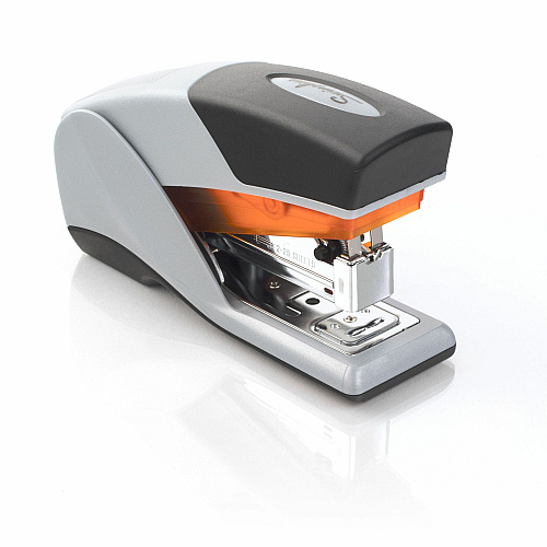 Swingline Optima 25 Compact Reduced Effort Stapler Staples Upto 25 Sheet of 20lb Paper - Holds Upto 105 Staple - Half Strip - Staple Size: 0.25" - Gray, Black, Orange - Plastic, Metal - 1 Each (66412)