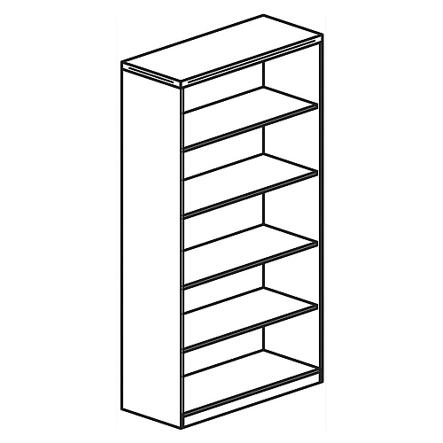Safco Aberdeen Series 5-Shelf, Bookcase 68.8" Height x 36" Width x 12" Depth - 5 Shelve(s) - Material: Medium Density Fiberboard (MDF), Laminate - Finish: Mocha - Adjustable Shelf, Cable Management, Grommet, Leveler - 1 Each (AB5S36LDC)