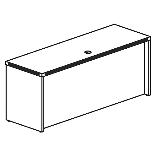 Safco Aberdeen 72" Credenza 29.5" Height x 72" Width x 24" Depth, 1.6" Thickness Surface - Material: Medium Density Fiberboard (MDF), Laminate - Finish: Mocha - Cable Management, Grommet, Leveler, Modesty Panel - 1 Each (ACD7224LDC)