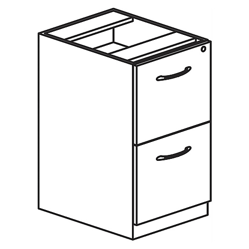 Safco Aberdeen Series File Pedestal 27.5" Height x 15.3" Width x 20" Depth - Fluted Edge - Material: Particleboard - Finish: Laminate, Mocha - Security Lock, Abrasion Resistant, Stain Resistant, Cord Management, Grommet, Modesty Panel, Leveling (AFF20LDC)