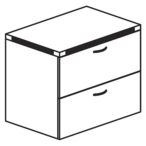 Safco Aberdeen Series Lateral File - 2-Drawer 29.5" Height x 36" Width x 24" Depth - Total Drawer(s): 2 - Fluted Edge - Material: Particleboard, Veneer - Finish: Laminate, Mocha - Abrasion Resistant, Stain Resistant, Cord Management, Modesty P (AFLF36LDC)