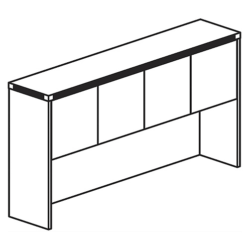 Safco Aberdeen Series Hutch 39" Height x 72" Width x 15" Depth - Fluted Edge - Finish: Laminate, Mocha - Cord Management, Leveling Glide, Grommet, Modesty Panel, Scratch Resistant - 1 Each (AHW72LDC)