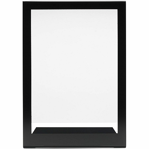 Deflecto Superior Image Bordered Sign Holder 11" Width x 8.5" Length - Clear, Black - 1 Each (69775)