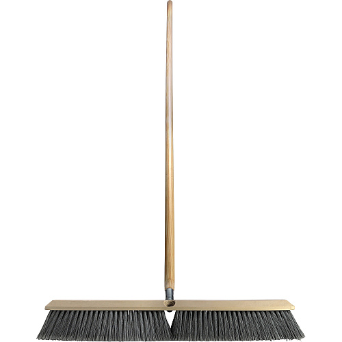 Genuine Joe Heavy-duty Floor Sweep with Handle 24" Polypropylene Bristle - 60" Handle Length x 1.25" Handle Diameter - Hardwood Handle - 1 Each (GJO60467)
