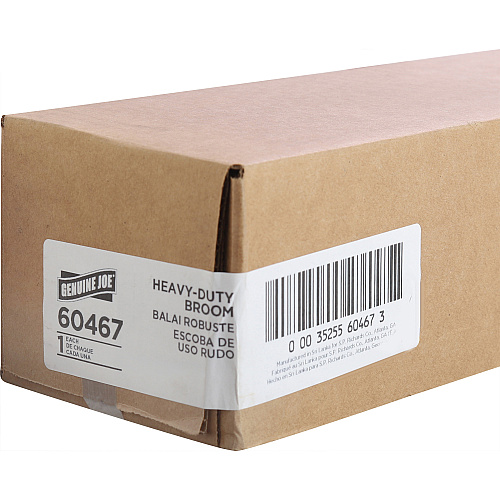 Genuine Joe Heavy-duty Floor Sweep with Handle 24" Polypropylene Bristle - 60" Handle Length x 1.25" Handle Diameter - Hardwood Handle - 1 Each (GJO60467)