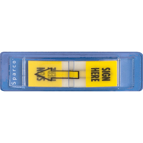 Sparco "Sign Here" Preprinted Self-stick Flags 1/2" x 1 3/4" - Rectangle - "SIGN HERE" - Assorted - Removable, Self-adhesive - 1 / Pack (38008)