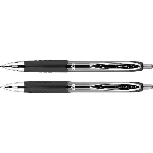 uni-ball 207 Gel Pen 0.7 mm Medium Pen Point - Refillable - Retractable - Black Ink - Gel-based - 2 / Pack (33957PP)