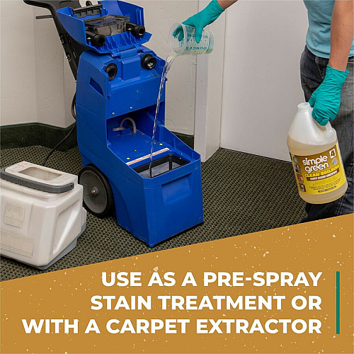 Simple Green Clean Building Carpet Cleaner Concentrate For Carpet - Concentrate - Liquid - 128 fl oz (4 quart) - Non-flammable, Fragrance-free - Sand - 1 Each (11201)