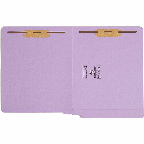Smead Straight Tab Cut Letter Recycled Fastener Folder 8 1/2" x 11" - 2 x 2B Fastener(s) - 2" Fastener Capacity - 11 pt. - 2 Plys - Lavender - 10% Recycled - 50 / Box (25540)