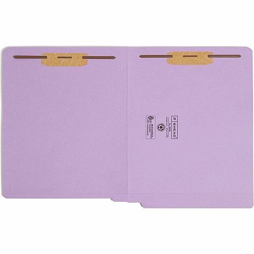 Smead Straight Tab Cut Letter Recycled Fastener Folder 8 1/2" x 11" - 2 x 2B Fastener(s) - 2" Fastener Capacity - 11 pt. - 2 Plys - Lavender - 10% Recycled - 50 / Box (25540)