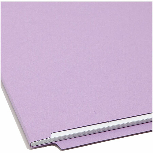 Smead Straight Tab Cut Letter Recycled Fastener Folder 8 1/2" x 11" - 2 x 2B Fastener(s) - 2" Fastener Capacity - 11 pt. - 2 Plys - Lavender - 10% Recycled - 50 / Box (25540)