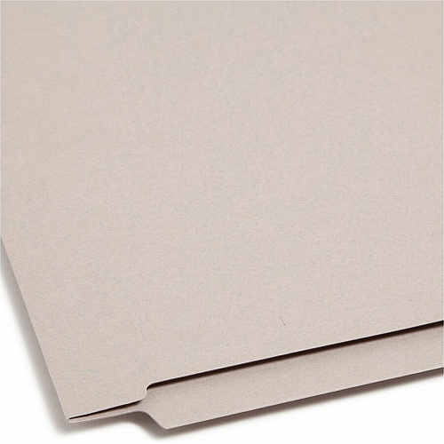 Smead Straight Tab Cut Letter Recycled Fastener Folder 8 1/2" x 11" - 3/4" Expansion - 2 x 2B Fastener(s) - 2" for Folder - 11 pt. - 2 Plys - Gray - 10% Recycled - 50 / Box (25849)