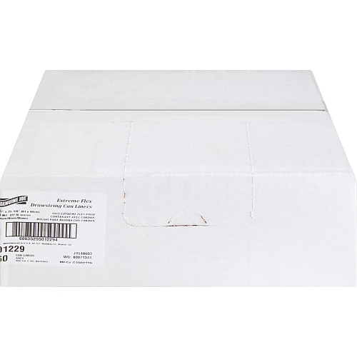 Genuine Joe Flexible Drawstring Trash Can Liners Small Size - 13 gal Capacity - 25.13" Length x 24" Width x 0.90 mil (23 Micron) Thickness - Low Density - Drawstring Closure - White - Resin - 60/Box - 1 / Carton (GJO01229)