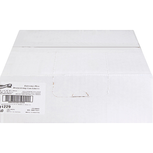 Genuine Joe Flexible Drawstring Trash Can Liners Small Size - 13 gal Capacity - 25.13" Length x 24" Width x 0.90 mil (23 Micron) Thickness - Low Density - Drawstring Closure - White - Resin - 60/Box - 1 / Carton (GJO01229)