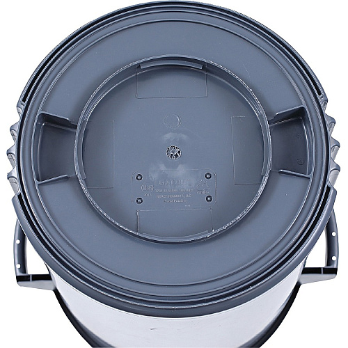 Genuine Joe Heavy-Duty Trash Container 32 gal Capacity - Side Handle, Venting Channel - Plastic - Gray - 1 Each (GJO60463)