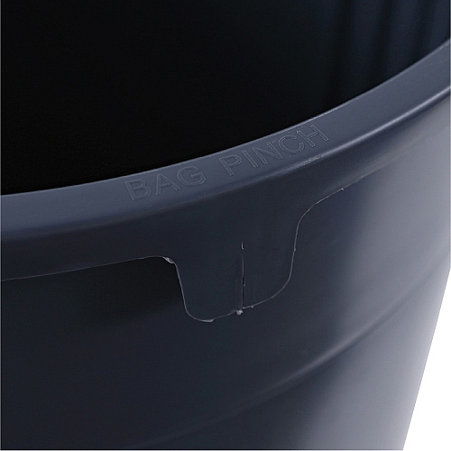 Genuine Joe Heavy-Duty Trash Container 32 gal Capacity - Side Handle, Venting Channel - Plastic - Gray - 1 Each (GJO60463)