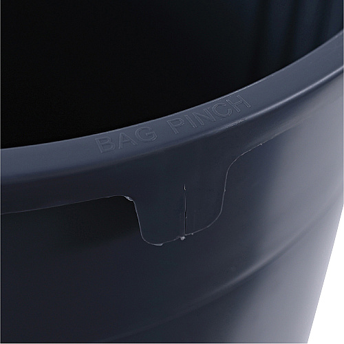 Genuine Joe Heavy-Duty Trash Container 32 gal Capacity - Side Handle, Venting Channel - Plastic - Gray - 1 Each (GJO60463)