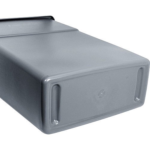 Genuine Joe 23-gallon Space-Saving Waste Container 23 gal Capacity - Rectangular - Handle - 30" Height x 20" Width x 11" Depth - Gray - 1 Each (GJO60465)