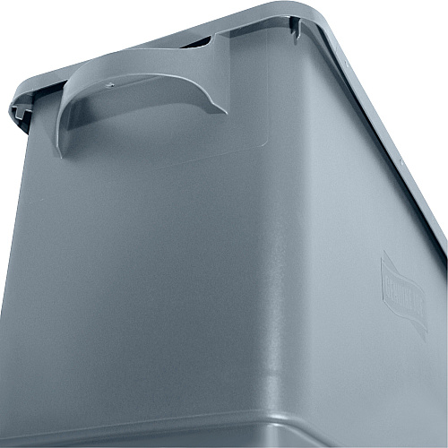 Genuine Joe 23-gallon Space-Saving Waste Container 23 gal Capacity - Rectangular - Handle - 30" Height x 20" Width x 11" Depth - Gray - 1 Each (GJO60465)