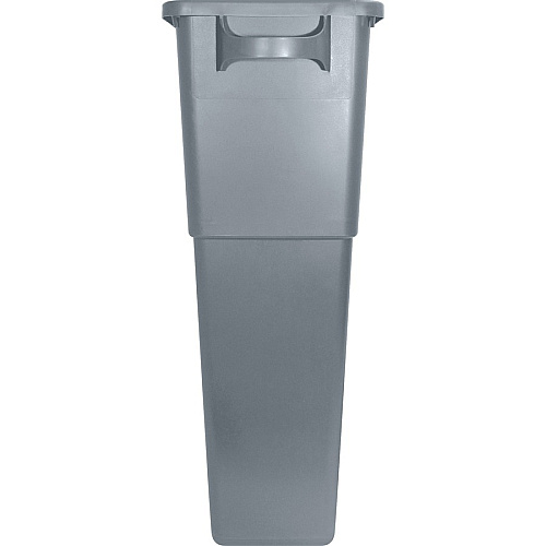 Genuine Joe 23-gallon Space-Saving Waste Container 23 gal Capacity - Rectangular - Handle - 30" Height x 20" Width x 11" Depth - Gray - 1 Each (GJO60465)