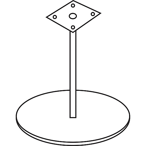 Lorell Essentials Round Conference Table Steel Base Round Base - 28.50" Height x 23.63" Width x 23.63" Depth - Conferencing - Assembly Required - Black - 1 Each (LLR87241)
